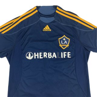 Adidas Landon Donovan 10 MLS LA Galaxy Away Soccer Jersey Mens Medium Navy Blue 2