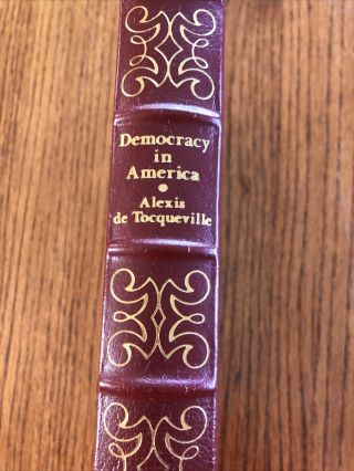 Democracy In America - Vol.  2 Easton Press De Tocqueville 1991 Leather Coll.  Ed.