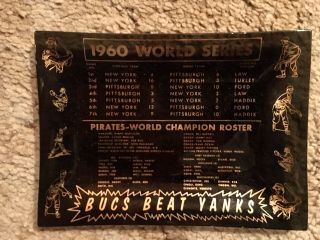 1960 World Series Pirates VS Yankees Smoked Glass Ash Tray Dish 2