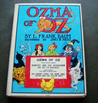 Ozma Of Oz Woz Sequel L.  Frank Baum Reilly & Lee Co Hardcover 1907 Illustrd
