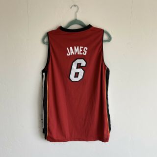 Miami Heat Adidas Lebron James Jersey Size Youth Xl Men’s Medium 2011 - 2012