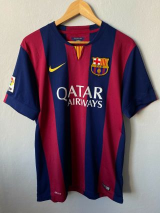 Barcelona 2014 2015 Home Jersey Football Shirt Nike Soccer Size L Camiseta Origi