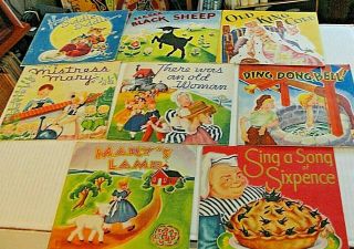 8 - Vintage Geraldine Clyne Pop - Up Nursery Rhyme Books:king Cole,  Black Sheep,  Etc