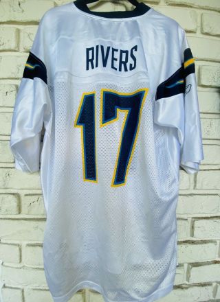 NFL Reebok Philip Rivers Jersey Los Angeles Chargers White 17 Size Large 2