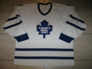 Vintage Toronto Maple Leafs Off.  Lic.  Ccm Maska Jersey,  Size Men 