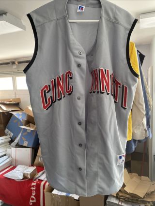 Vintage Cincinnati Reds Russell Athletic Sleeveless Mlb Baseball Jersey
