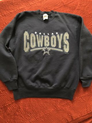 Vintage 1997 Dallas Cowboys Nfl Blue Pro Player Crewneck Sweatshirt Large