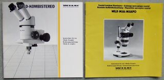Wild Heerbrugg M5a,  Kombistereo Microscope Instruction Manuals In 4 Languages