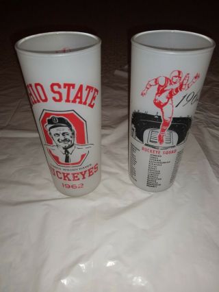 Ohio State Buckeyes Coach Woody Hayes 1962 Frosted Glasses Tumbler Set Of 2 Ncaa