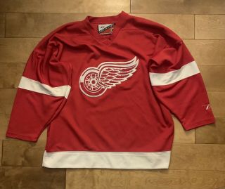 Pro Player Vintage Detroit Red Wings Nhl Hockey Jersey Mens Size Large