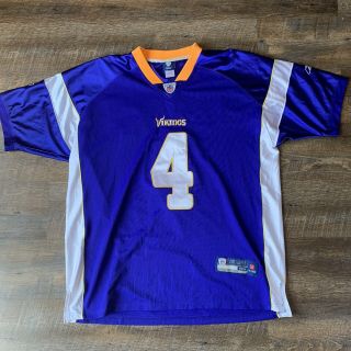 Minnesota Vikings Brett Favre 4 Reebok Onfield Nfl Stitched Jersey Size 56 (3xl)