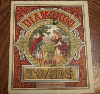" Diamonds And Toads " Antique Children 