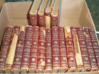 The Of George Eliot 18 Volume Set Vintage Antique Books Ca.  Late 1800 