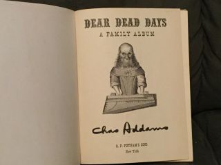 “dear Dead Days A Family Album”chas Addams 1959 1st Ed Hc Strange Freaks Bizarre