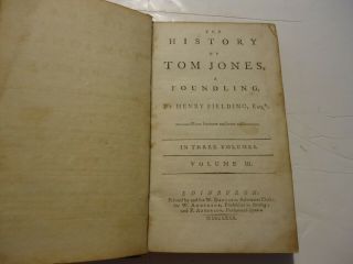 Antique Book The History Of Tom Jones Volume Iii 1780