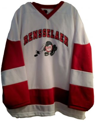 Rensselaer Polytechnic Institute Engineers Jersey Shirt Rpi Puckman Hockey Gored