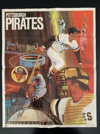 Vintage 1971 Pittsburgh Pirates Poster By Promotions Inc.  Mlb