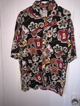San Francisco 49ers Sun & Turf Nfl Vintage Hawaiian Shirt - Men’s Xl