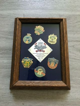 Vintage 1990 100th Anniversary Brooklyn Dodgers National League Baseball Pin Set