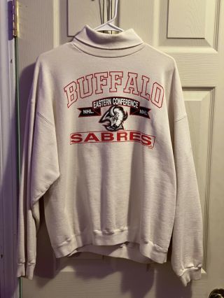Vintage 90’s Tultex Buffalo Sabres Turtleneck Sweatshirt Large