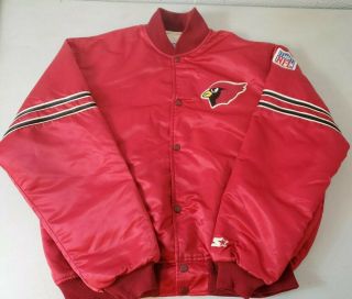 Arizona Cardinals Nfl Pro Line Starter Red Satin / Nylon Jacket Mens Xl Vintage