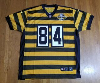Pittsburgh Steelers Antonio Brown Bumblebee Striped Retro Jersey Size 56