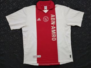 Vintage Ajax Amsterdam 2001 Jersey Soccer Football Shirt Adidas Size Xl