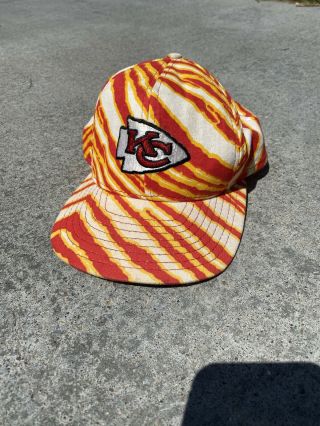 Vintage Made In Usa Kansas City Chiefs Hat Snapback Stripes