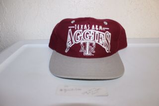 Vintage 90’s Texas A&m University Aggies Snapback By The Game Hat Cap Starter