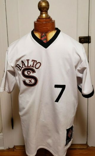 Nlbm 1923 - 1934 Negro League Baseball Jersey Baltimore Balto Black Sox 7 Size Xl