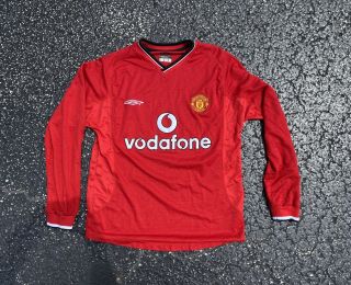 Youth Umbro Manchester United 2000 - 2002 Home Jersey