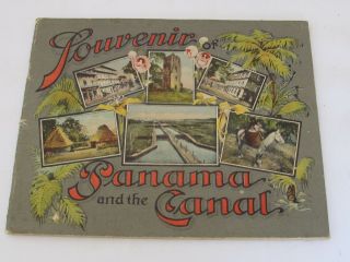 Vintage Souvenir Of The Panama Canal C.  1920 Book