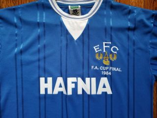 Everton FC Official Soccer Shirt Mens,  L 1984 FA Cup Final Retro Home Kit Shirt 3