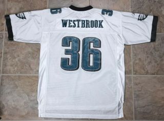 Brian Westbrook 36 Philadelphia Eagles Nfl Reebok White Jersey Size Xl