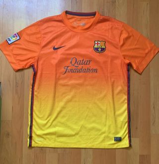 Nike 2012 - 2013 Fc Barcelona Away Soccer Jersey Kit Lionel Messi 10 Size Xl