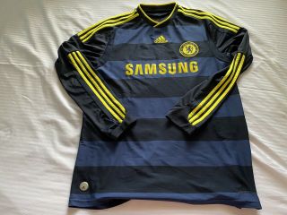 Chelsea Fc Adidas Jersey Size Men’s Large Fa Cup Long Sleeve Drogba Mikel Lamps
