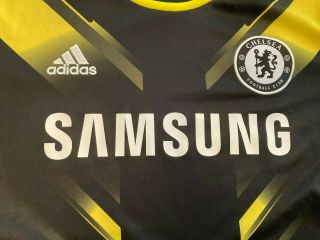 Adidas Chelsea 2012/13 Black And Yellow Soccer Jersey Size Xl
