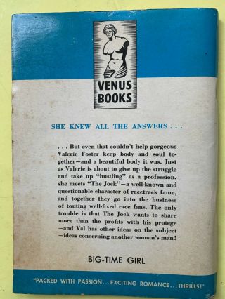 Big - Time Girl Albert Quandt vintage sleaze GGA digest paperback Venus Books 1951 2
