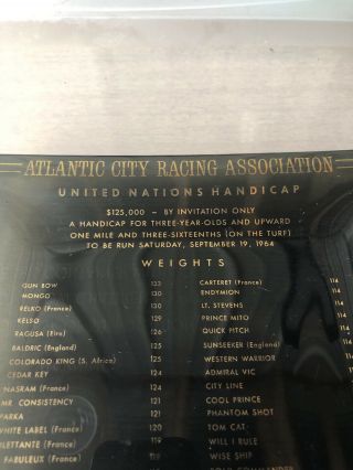 1964 Atlantic City Racing Association United Nations Handicap Glass Plate Kelso 2