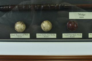 Vintage HISTORY OF GOLF COLLECTIBLE SHADOW BOX EVOLUTION OF IRONS & BALLS 00245 2