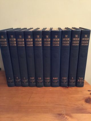 Vintage 1962 The American Educator Encyclopedia Volumes 1 - 10 Very Good