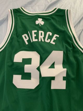 Authentic Adidas Paul Pierce Boston Celtics Men’s Swingman Nba Jersey Sz Xxl,  2”
