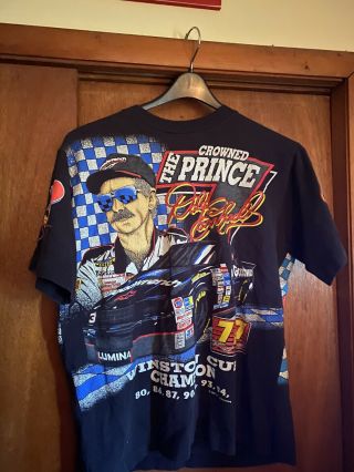Vintage L Dale Earnhardt Richard Petty King And Crowned Prince Nascar T - Shirt