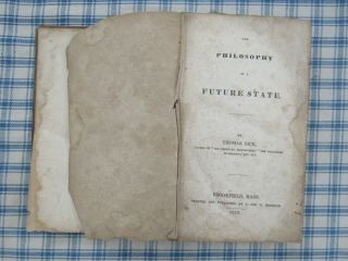 Philosophy Of A Future State By Thomas Dick - 1829 Antique Book