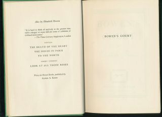 Bowen ' s Court By Elizabeth Bowen 1942 Hardcover 1st Edition Book Alfred A Knopf 2