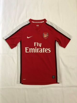 2008 Arsenal Fc Premeir League Adult Small Red Nike Soccer Jersey