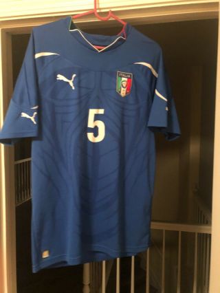 Puma Italia Fifa World Cup Jersey Shirt,  Italy Soccer 5 Cannavaro (l