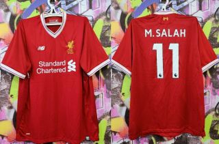 Liverpool Fc Mohamed Salah 11 Football Shirt Soccer Jersey Mens Size Xl