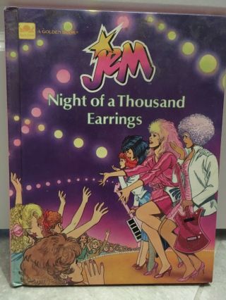 Rare Jem Night Of A Thousand Earrings Golden Book 1986/ Jem & The Holograms