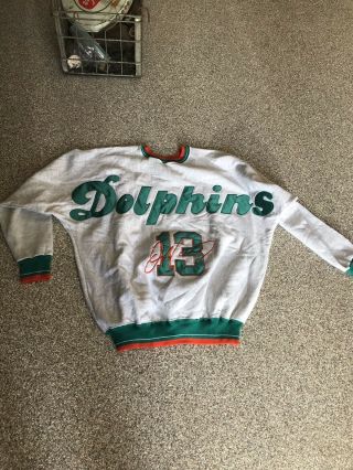 Vintage Legends Athletic Dan Marino Stitched Sweatshirt Size L Miami Dolphins